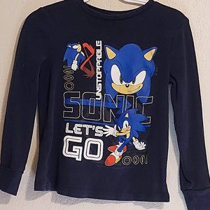 Sonic the Hedgehog Kids Navy Long Sleeved Graphic Tee
